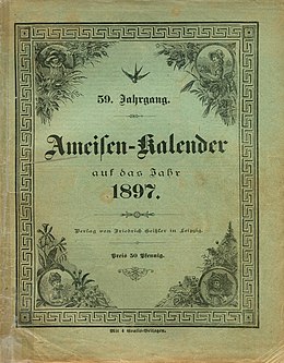 Ameisen-Kalender, Titelblatt von 1897.