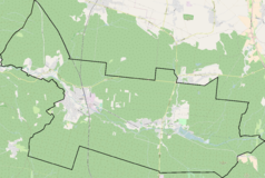 Mapa konturowa Kalet, blisko centrum na lewo znajduje się punkt z opisem „Segenau”