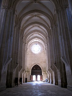 Nave do Mosteiro de Alcobaça em Portugal (1252)