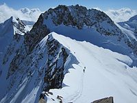 The Dufourspitze from the north