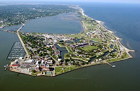 Luftaufnahme von Fort Monroe