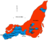 Mapa de l'illa de Montreal després de les segregacions