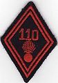 Insigne d'épaule gauche du 110e RI au grade de soldat (1998).