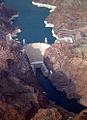 Image 23The Hoover Dam in the United States is a large conventional dammed-hydro facility, with an installed capacity of 2,080 MW. (from Hydroelectricity)