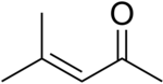 Structuurformule van mesityloxide