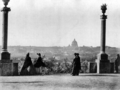 De stad Rome gezien vanaf de Pincio, een foto uit 1862