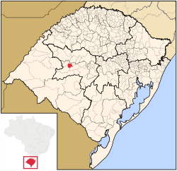 Location in Rio Grande do Sul, Brazil