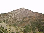 Strata on a mountain face in the French Alps