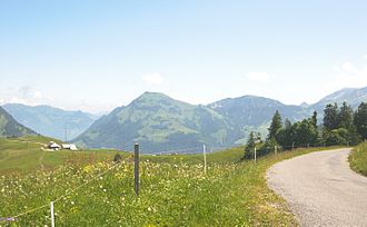 de Ächerlipass, mit Blick i Richtig Oschte zum Buochserhorn