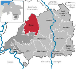 Kaart van Dassel (Northeim)