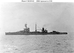 HMS Agincourt около 1918 года