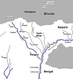 Historical map of Cooch Behar