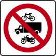 SR-27: Pedal cycles, heavy vehicles and motorcycles prohibited