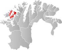 Kart som viser Sørøysund kommune.