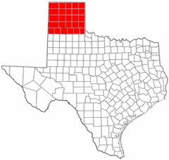 Lage von Panhandle-Texas