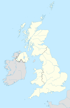 Mapa konturowa Wielkiej Brytanii, na dole po prawej znajduje się punkt z opisem „Fitzwilliam Museum”