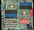 Server-Haaptplatinn fir zwee AMD Opteron-CPUs