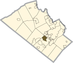 Location of Wescosville in Lehigh County, Pennsylvania