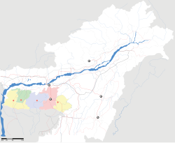 Huyện Ri-Bhoi trên bản đồ Meghalaya