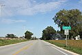 Looking east at Champion's sign