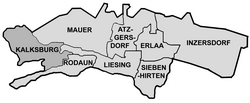 Mappa dei quartieri di Liesing