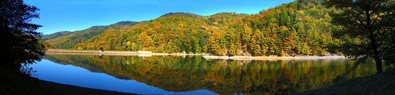 Panorama Dolnohodrušského tajchu