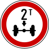 Maximum weight per axle