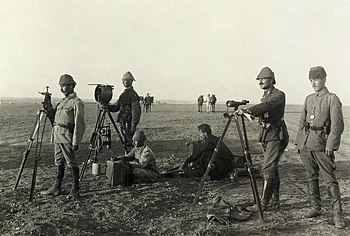 Ottoman heliograph crew in Huj