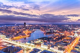 View of Yekaterinburg-City and the Iset River from Vysotsky