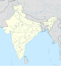 Mapa konturowa Indii, w centrum znajduje się punkt z opisem „Bokaro Steel City”