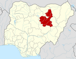 Map of Nigeria highlighting Bauchi State