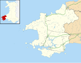 Haverfordwest ubicada en Pembrokeshire