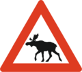 Norwegian elk warning sign