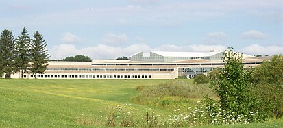 Front view of Stow-Munroe Falls High School in Stow, Ohio. I cropped this picture to remove a bunch of the yard.