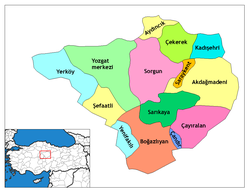 Location of Şefaatli within Turkey.