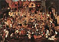 It Gefjocht tusken Karnaval en Fêsteltiid, Pieter Bruegel de Aldere, 1559