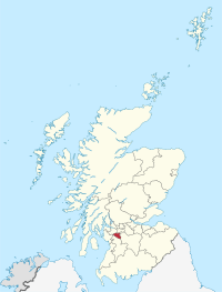 East Renfrewshire'ın İskoçya'daki konumu