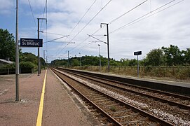 Voies et quais vers Saint-Brieuc.