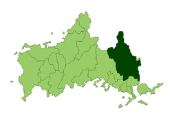 Vị trí của Iwakuni ở Yamaguchi