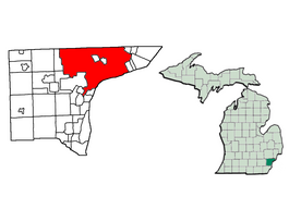 Locatie van Detroit