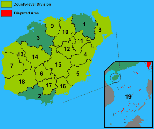 Map of Hainan[källa behövs]