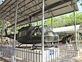 Captive ARVN aircraft and artillery displays in the temple area