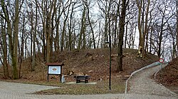 Mound of Mecklenburg Castle in Dorf Mecklenburg