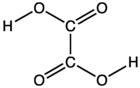 Structural formula of oxalic acid