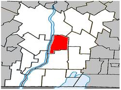 Location within Le Haut-Richelieu RCM