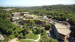 Aerial view of a company's HQ at Sophia Antipolis