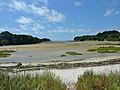 La plage de Ster Greich au fond de l'Anse de Pouldohan (à marée basse).