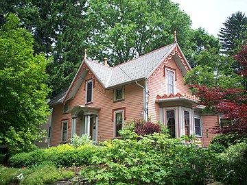 The Charles Kent House, a listing on the National Register of Historic Places.