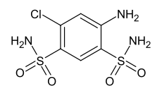 Strukturformel von Chloraminophenamid