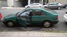 Semeya del Honda Civic MA9 dende un llateral, nesta fotografía apréciase que'l coche nun foi modificáu estéticamente al respective de fábrica.